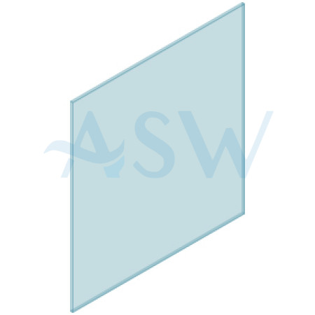 Clearglaze Frameless Channel 12mm Toughened Glass Panel 1350H
