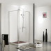 Semi Frameless Shower Screen Corner With Pivot Door and Return 2000H Adjustable (Light Gold, Brushed Nickel, Gun Metal)