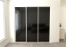 Fully Framed Sliding Wardrobe Doors Black Glass Finish