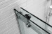 Frameless Shower Screen Corner Fixed Panel & Sliding Door & Return 2050H