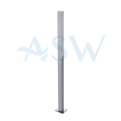 HEAVY DUTY Square 50.8mm POST with Base Plate 1300mm