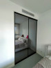 Slim Line Framed Sliding Wardrobe Doors Grey Mirror