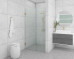 Frameless Shower Screen Wall to Wall Fixed Panel & Door hinged of wall 2000H pre-drilled glass