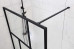 Fully Framed Shower Screen Panel Black Frame 6 Sections 6mm 2000H with support arm