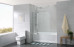 Frameless Shower Screen Fixed & Pivot panel Bathtub 1500H with Wall Channel