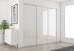 Slim Line Framed Sliding Wardrobe Doors Super White Glass