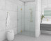 Frameless Shower Screen Wall to Wall Hinge Panel & Door & Infill 2050H