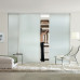 Slim Line Framed Sliding Wardrobe Doors Translucent Frosted Glass