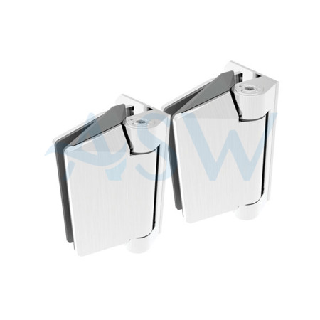 125 POLARIS Premium Wall or Post to Glass Gate Hinge Set Soft Close