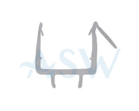 PVC Under Door Seal 3mm Fins 2100mm long