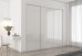 Frameless Sliding Wardrobe Doors Super white Glass With Horizontal Strips