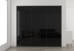 Slim Line Framed Sliding Wardrobe Doors Black Glass Finish