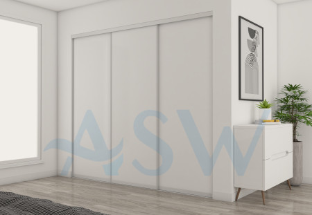Slim Line Framed Sliding Wardrobe Doors Vinyl