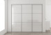 Fully Framed Sliding Wardrobe Doors Super White Glass with Horizontal Strips