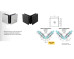 Glass to Glass 90 Degree Bracket Mechanical Fixing