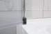 Frameless Shower Screen Pivot Swing Panel with curved corner Bathtub 1500H 6mm