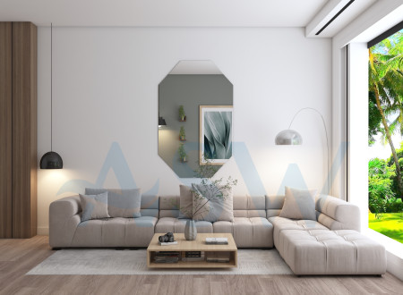 Custom Irregular Octagon Mirror Cut to Size