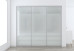 Slim Line Framed Sliding Wardrobe Doors Translucent Frosted Glass