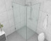 Frameless Shower screen Corner Door hinged from wall & Infill & Return 2050H