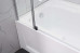 Frameless Shower Screen Fixed & Pivot panel Bathtub 1500H with Wall Channel