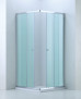 Semi Frameless Shower Screen Corner Entry with Double Sliding Doors 2000H Adjustable