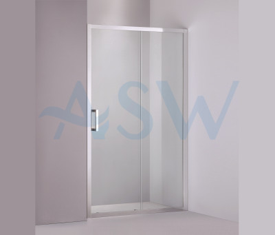 Semi Frameless Shower Screen Wall to Wall with Sliding Door 2000H Adjustable