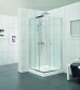 Semi Frameless Shower Screen Corner Entry with Double Sliding Doors 2000H Adjustable