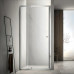 Semi Frameless Shower Screen wall to Wall With Pivot Door 2000H Adjustable Light Gold, Brushed Nickel, Gun Metal